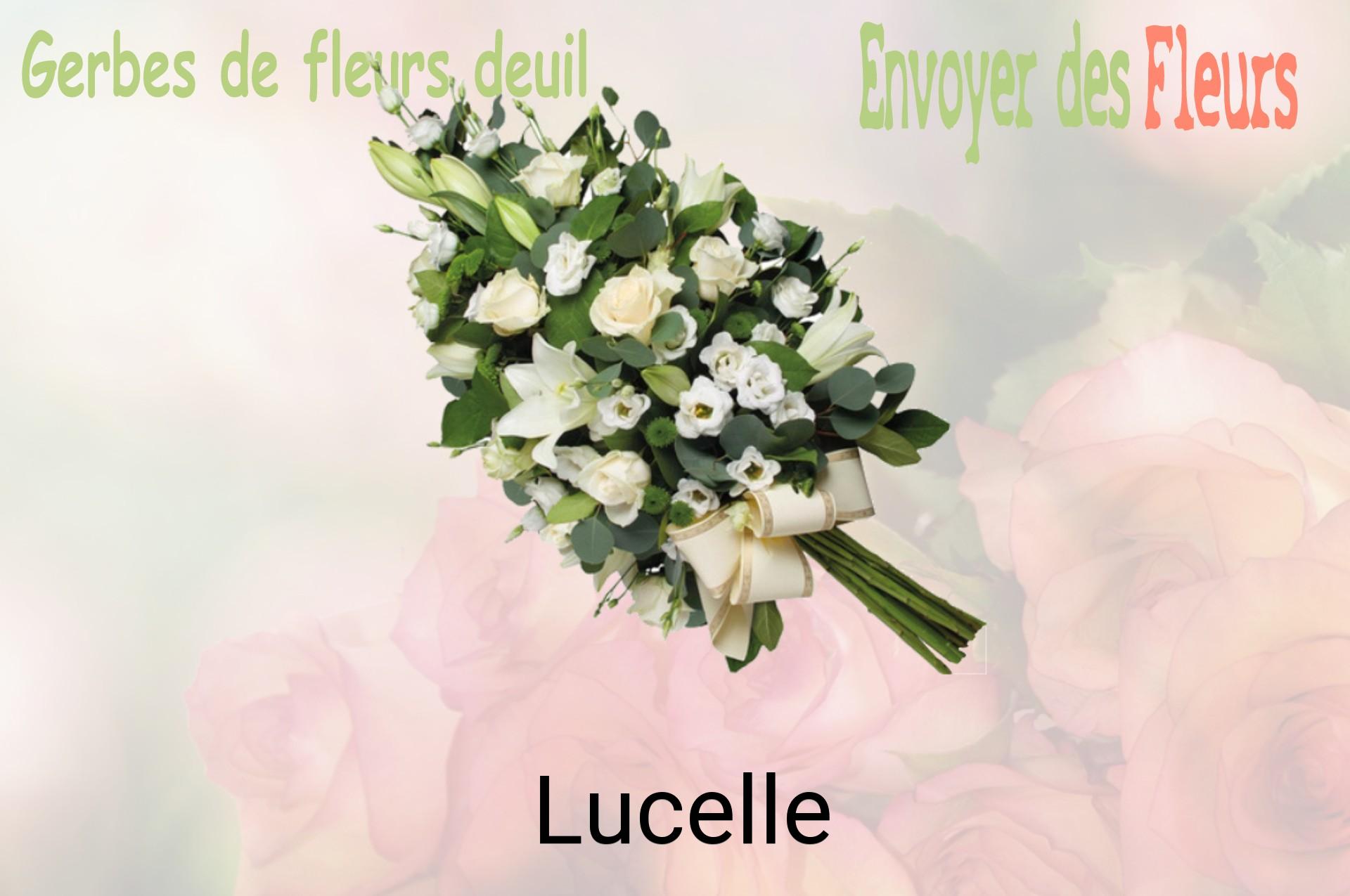 Gerbe de fleurs de deuil livrée à Lucelle